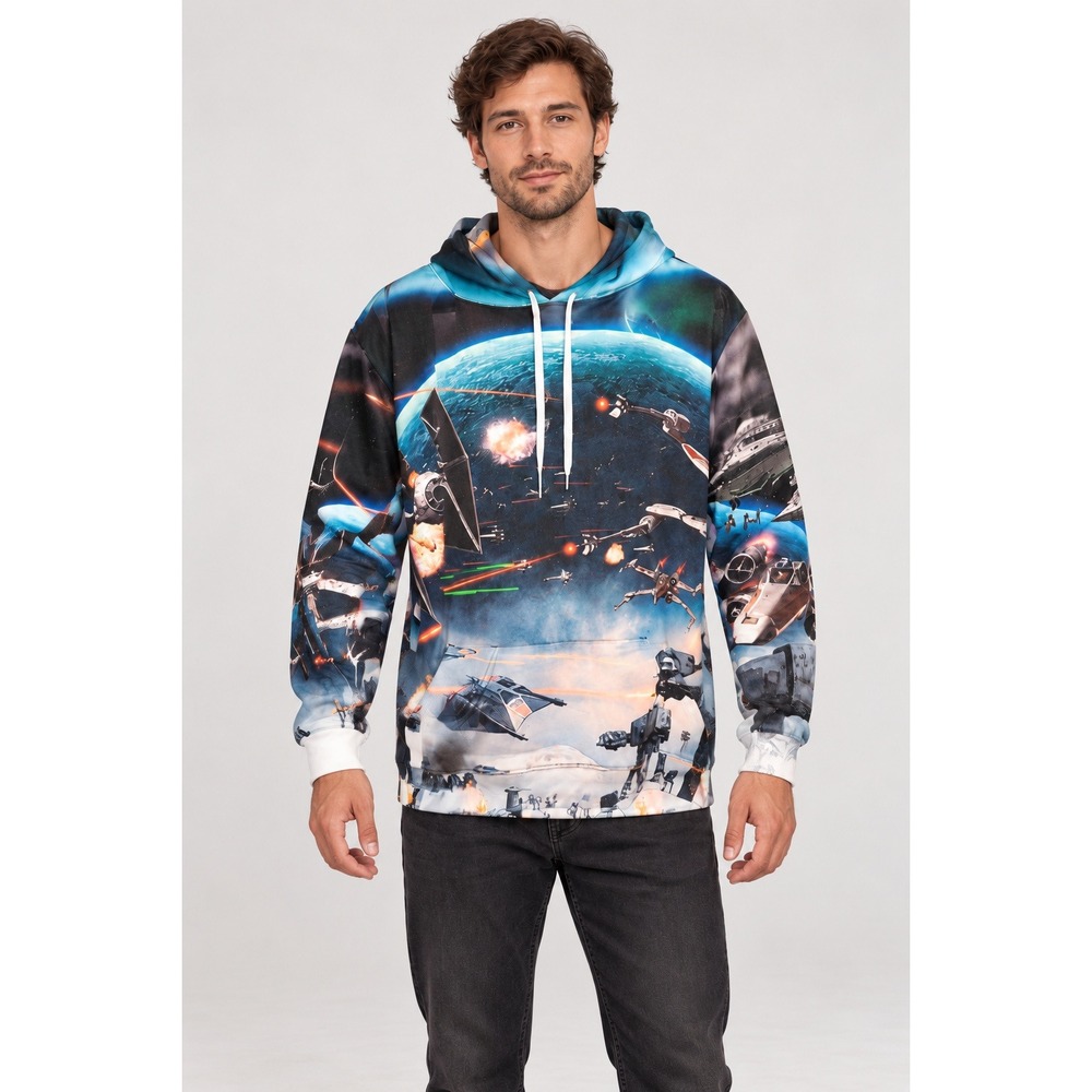 Zootop Bear Star Wars Galactic Battle All Over Print Hoodie Mens 5XL Sci-Fi